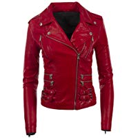 Chaquetas y Cazadoras de Cuero Rojas