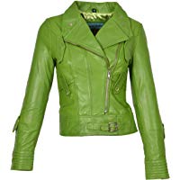 Chaquetas y Cazadoras de Cuero Verdes